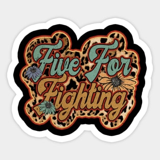 Vintage Five For Proud Name Fighting Personalized Birthday Retro Sticker